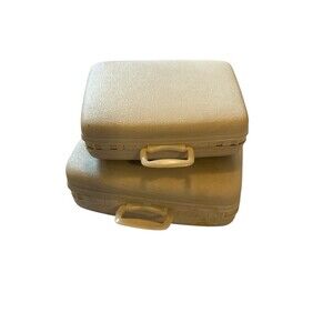 VTG Set 2 1960’s Barbie Suitcases Gray Open/Shut/ Plastic 4”& 3”Handle